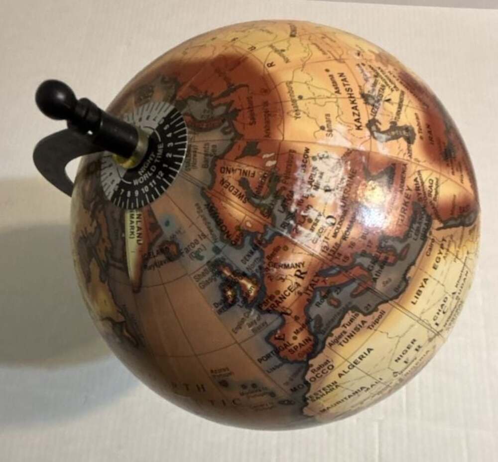 Home Goods Decorative Desktop World Globe with Wood Stand